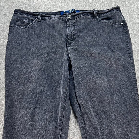 Gloria Vanderbilt FLARED Denim Jeans Women's 20W PERFECT FIT Black Casual - Picture 5 of 14